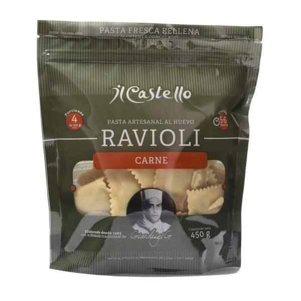ravioli carne 450 g transparent