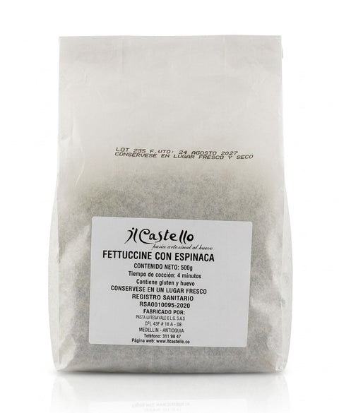 Fettuccine de Espinaca — frontal institucional