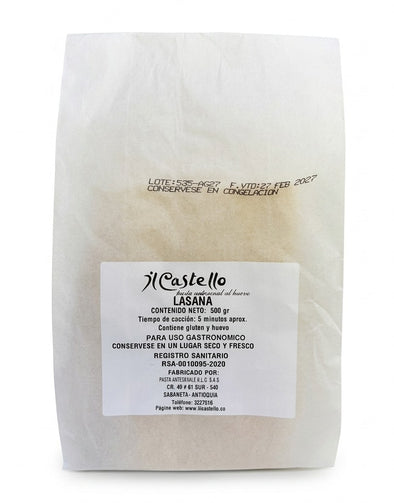 Hoja de Lasagne 500 g — frontal