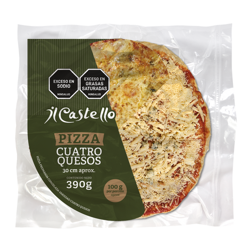 pizza 4 quesos 30 cm transparent