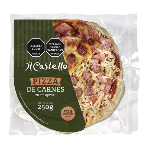 pizza carnes 20 cm transparent