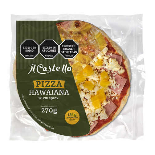 pizza hawaiana 20 cm transparent