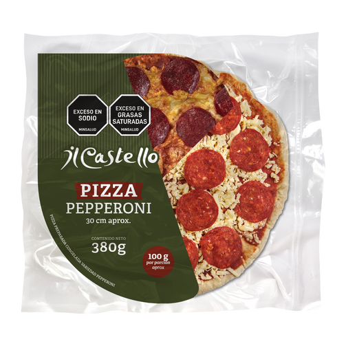 pizza pepperoni 30 cm transparent