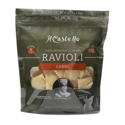 ravioli carne 450 g transparent
