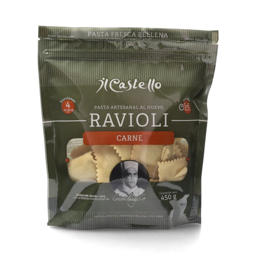 ravioli de carne 450g institucional