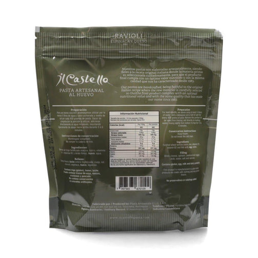 ilc approved ravioli-espinaca-450-g back